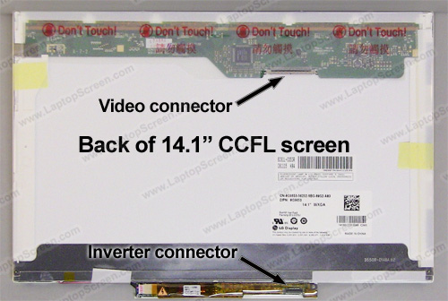 14.1-inch WideScreen (12"x7.4") WXGA (1280x800) Matte CCFL 1-Bulb QD14TL01 REV.04