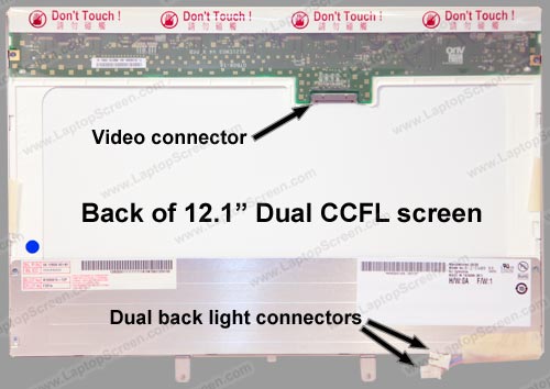 12.1-inch WideScreen (10.2"x6.4") WXGA (1280x800) Matte CCFL 2-Bulbs B121EW08 V.0