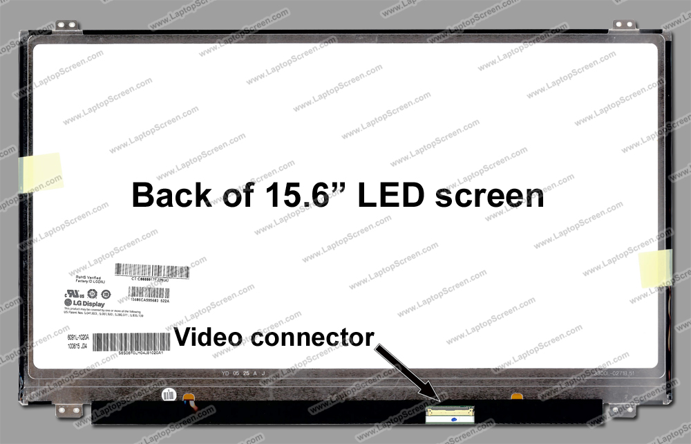 15.6-inch WideScreen (13.6"x7.6")Â  WUXGA (1920x1080) Full HD Glossy LED N156HGE-LB1