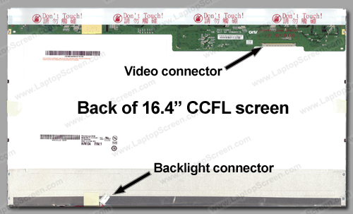 16.4" WideScreen (14.4"x8.2") WXGA++ (1600x900) HD+ Glossy CCFL 1-Bulb B164RW01 V.0