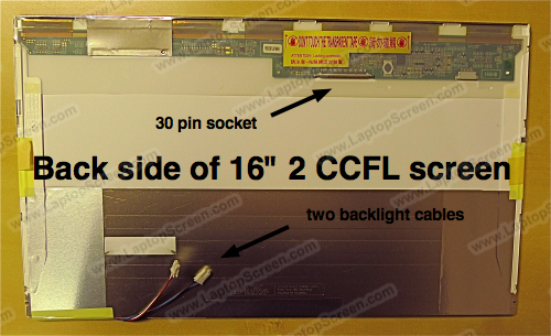 16-inch WideScreen (14"x7.9") WXGA (1366x768) HD  Glossy CCFL 2-Bulbs  LTN160AT04-N01