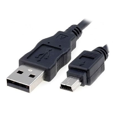 CABLE USB V2.0 A MINI B 5 PIN NEGRO 0.90 CMS