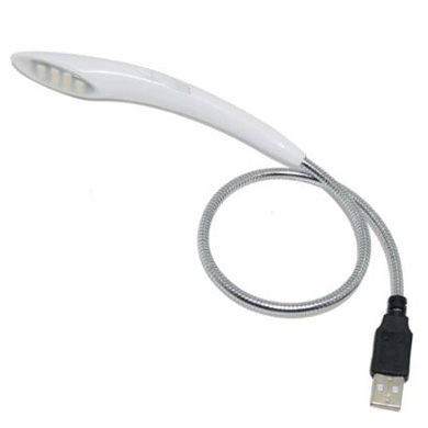 LAMPARA USB FLEXIBLE TOUCH BLANCA