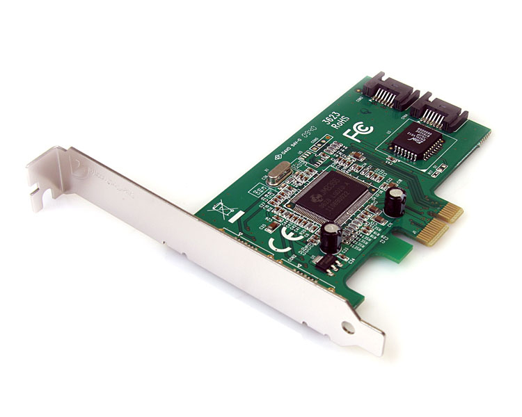 StarTech 2 Port PCI Express Internal SATA Controller Card Model PEXSATA22I