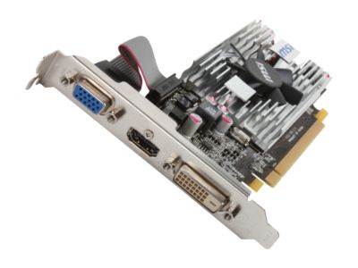 MSI R6570-MD1G/LP Radeon HD 6570 1GB 128-bit DDR3 PCI Express 2.1 x16 HDCP Ready Low Profile Ready Video Card