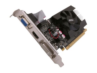 MSI N610GT-MD1GD3/LP GeForce GT 610 1GB 64-bit DDR3 PCI Express 2.0 x16 HDCP Ready Video Card