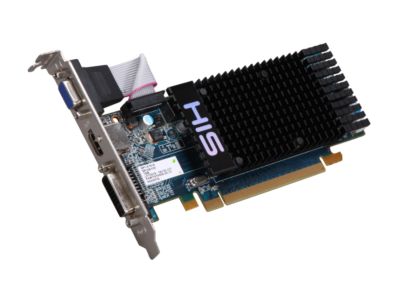 HIS H545H1G Radeon HD 5450 (Cedar) 1GB 64-bit DDR3 PCI Express 2.1 x16 HDCP Ready Low Profile Ready Video Card