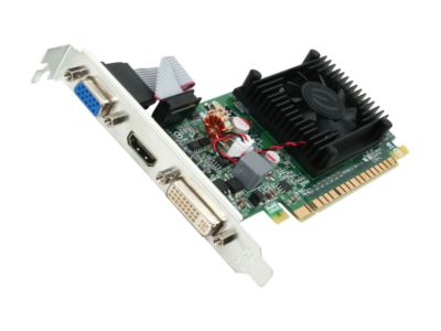 EVGA 512-P3-1300-LR GeForce 8400 GS 512MB 32-bit DDR3 PCI Express 2.0 x16 HDCP Ready Low Profile Video Card