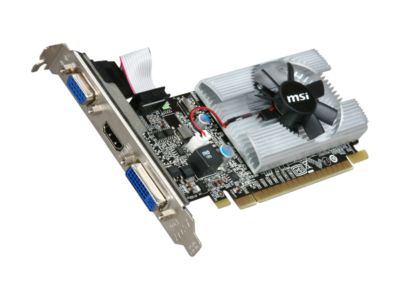MSI N210-MD1G/D3 GeForce 210 1GB 64-bit DDR3 PCI Express 2.0 x16 HDCP Ready Low Profile Ready Video Card