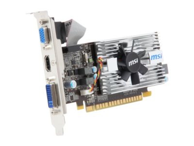 MSI N430GT-MD1G/LP GeForce GT 430 (Fermi) 1GB 64-bit DDR3 PCI Express 2.0 x16 HDCP Ready Low Profile Video Card