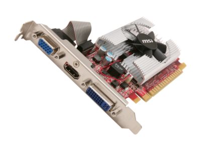 MSI N520GT-MD1GD3/LP GeForce GT 520 (Fermi) 1GB 64-bit DDR3 PCI Express 2.0 x16 HDCP Ready Low Profile Ready Video Card