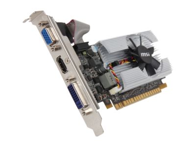 MSI N210-MD512D3/LP GeForce 210 512MB 64-bit DDR3 PCI Express 2.0 x16 HDCP Ready Video Card