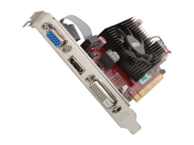 MSI R6450-MD2GD3/LP Radeon HD 6450 2GB 64-bit DDR3 PCI Express 2.1 x16 HDCP Ready Low Profile Ready Video Card