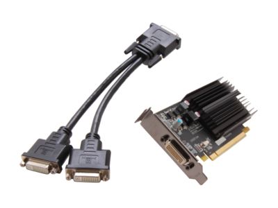 XFX TSK MULTIPLi X54 2-Monitor TK-DM59-ECD4 Radeon HD 5450 1GB 64-bit DDR3 PCI Express 2.1 x16 HDCP Ready Low Profile Ready Video Card