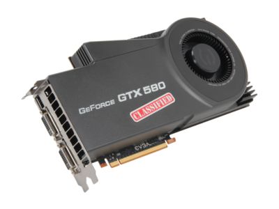 EVGA 03G-P3-1595-RX GeForce GTX 580 (Fermi) 3GB 384-bit GDDR5 PCI Express 2.0 x16 HDCP Ready SLI Support Video Card