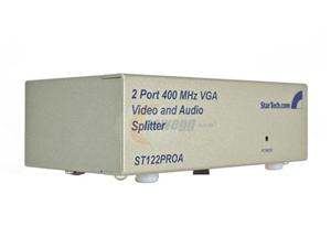 StarTech 2 Port High Resolution VGA Video Splitter with Audio ST122PROA