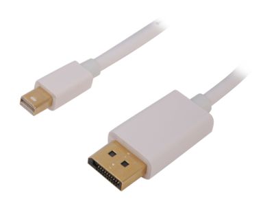StarTech 1 m White Mini DisplayPort to DisplayPort Adapter Cable - M/M MDP2DPMM1MW Mini DisplayPort to DisplayPort Interface