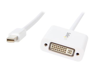 StarTech Mini DisplayPort to DVI Video Adapter Converter - White MDP2DVIW Mini DisplayPort to DVI Interface
