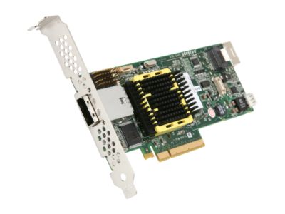 Adaptec RAID 5445 2244900-R SATA/SAS 8-port (4 interal, 4 external) w/ 512MB cache memory Controller Card, Single