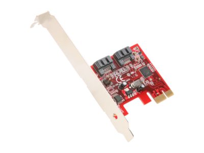 Koutech IO-PESA234 PCI-Express 2.0 Low Profile SATA III (6.0Gb/s) Dual Channel Controller Card w/ HybridDrive Support