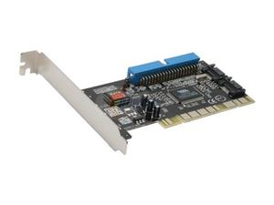 SYBA SD-VIA-1A2S VIA PCI SATA 1.5G / IDE ATA 133 Combo Controller Card / Supports Raid 0, 1, 0+1, JBOD, non-RAID mode