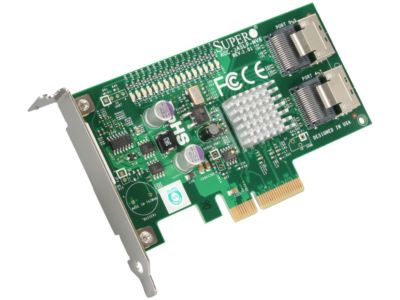 SUPERMICRO AOC-SASLP-MV8 PCI Express x4 Low Profile SAS RAID Controller