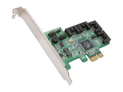 HighPoint RocketRAID 2640x1 PCI-Express x1 Four-Port SATA and SAS RAID Controller Card
