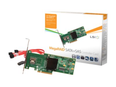 LSI MegaRAID Internal Low-Power SATA/SAS 9240-4i 6Gb/s PCI-Express 2.0 RAID Controller Card, Kit