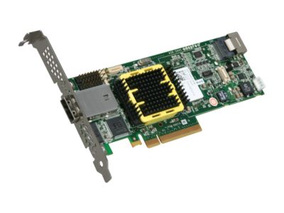 Adaptec RAID 5445 2228800-R SATA/SAS 8-port (4 interal, 4 external) w/ 512MB cache memory Controller Card, Kit