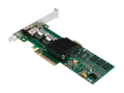 Intel RAID SAS/SATA 8 internal port w/ 256MB cache memory PCI-E x8 Controller Card (SRCSASBB8I)