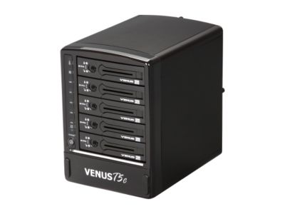 AMS VENUS T5C DS-2350C RAID levels: JBOD, Clone, 0, 1, 3, 5 and 10 5 3.5" Drive Bays eSATA + USB 3.0 5-Bay SATA RAID Sub-System