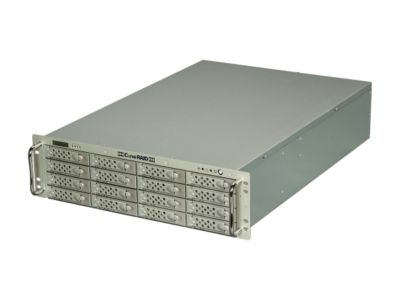 CineRAID EditPRO X CR-R16EX Supports RAID 0,1,1E,3,5,6,10 and JBOD 16 3.5" Drive Bays 3 x MiniSAS (SFF-8088) Host Connections 16-Bay Expander Rackmount with PCIe 6G RAID Card