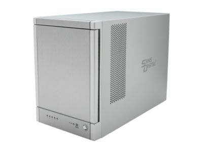 Sans Digital 5-Bay eSATA RAID 0/1/10/5/JBOD Tower Storage Enclosure w/ 6G PCIe Card TR5M+ (Silver)