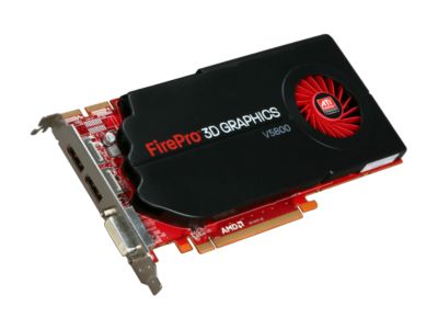 ATI 100-505605 FirePro V5800 1GB 128-bit GDDR5 PCI Express 2.0 x16 CrossFire Supported Workstation Video Card