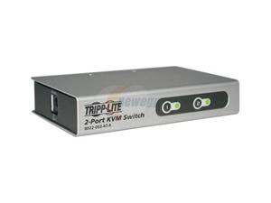 TRIPP LITE B022-002-KT-R 2-Port Desktop KVM Switch w/ 2 KVM Cable Kits