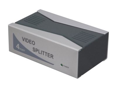 GWC VS1140 Video 4-Port Splitter, VGA /SVGA, Metal Casing