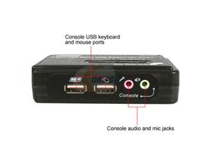 StarTech SV211KUSB 2 Port Mini USB KVM Kit with Cables and Audio Switching
