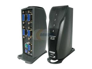 StarTech SV411KT 4 Port Tower Style PS/2 KVM Switch Kit with Cables