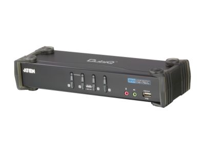 ATEN CS1764A 4-Port USB2.0 DVI KVMP Switch, Cables Included