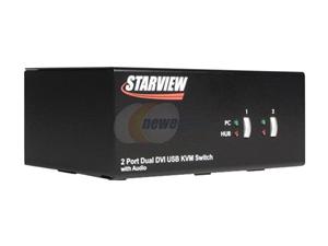 StarTech SV231DVIDDU 2 Port StarView Dual DVI USB KVM Switch with Audio