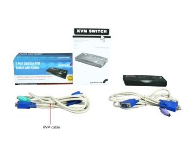 StarTech SV211K 2 Port PS/2 StarView KVM Switch Kit with Cables
