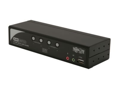 TRIPP LITE B006-VUA4-K-R 4-Port KVM Switch with Audio, OSD and Peripheral Sharing