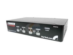 StarTech SV431H 4 Port Multi-platform PS2+USB StarView KVM Switch for PC/Mac