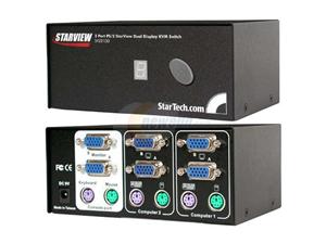 StarTech SV221DD 2 Port StarView KVM Switch-Dual Display