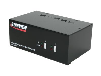 StarTech SV231DDUSB 2 Port StarView DVI/VGA USB KVM Switch with Audio