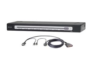 BELKIN OmniView PRO3 F1DA108Z-BU 8-Port USB & PS/2 KVM Switch & USB Cable Bundle