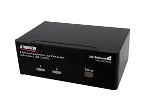 StarTech SV231DPDDUA 2 Port USB KVM Switch with Audio & USB 2.0 Hub