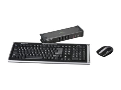 IOGEAR GCS1104-KM1 4-Port DVI KVMP Switch USB Console, USB Peripherals, Audio and Wireless Keyboard