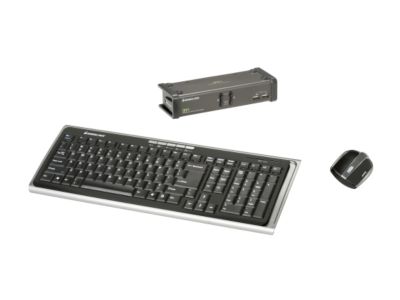 IOGEAR GCS1102-KM1 2-Port DVI KVMP Switch USB Console, USB Peripherals, Audio and Wireless Keyboard