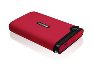 Transcend StoreJet 25M 500GB USB 2.0 Red External Hard Drive TS500GSJ25M-R